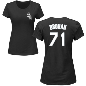 Women's Chicago White Sox Shane Drohan ＃71 Roster Name & Number T-Shirt - Black