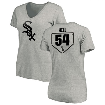 Women's Chicago White Sox Tim Hill ＃54 RBI Slim Fit V-Neck T-Shirt Heathered - Gray