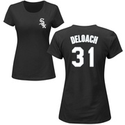 Women's Chicago White Sox Zach DeLoach ＃31 Roster Name & Number T-Shirt - Black