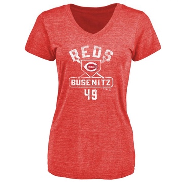 Women's Cincinnati Reds Alan Busenitz ＃49 Base Runner T-Shirt - Red