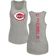 Women's Cincinnati Reds Albert Almora Jr. ＃3 Backer Tank Top Ash