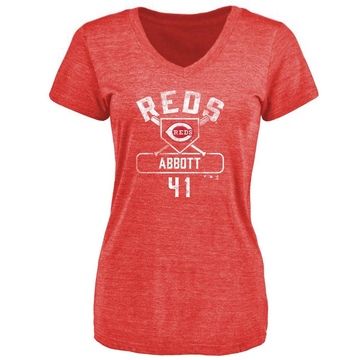 Women's Cincinnati Reds Andrew Abbott ＃41 Base Runner T-Shirt - Red