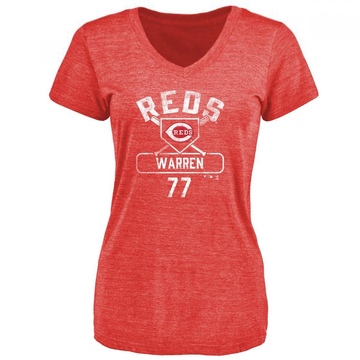 Women's Cincinnati Reds Art Warren ＃77 Base Runner T-Shirt - Red