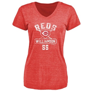 Women's Cincinnati Reds Brandon Williamson ＃55 Base Runner T-Shirt - Red