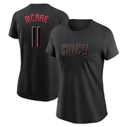 Women's Cincinnati Reds Hal Mcrae ＃11 2023 City Connect Name & Number T-Shirt - Black