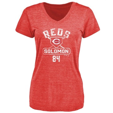 Women's Cincinnati Reds Jared Solomon ＃84 Base Runner T-Shirt - Red