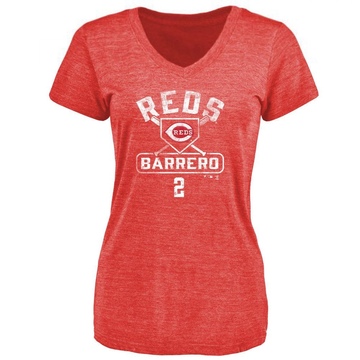 Women's Cincinnati Reds Jose Barrero ＃2 Base Runner T-Shirt - Red