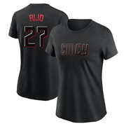 Women's Cincinnati Reds Jose Rijo ＃27 2023 City Connect Name & Number T-Shirt - Black