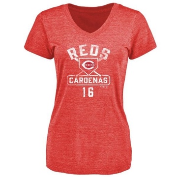 Women's Cincinnati Reds Leo Cardenas ＃16 Base Runner T-Shirt - Red