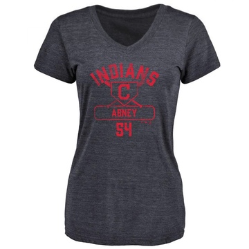 Women's Cleveland Guardians Alaska Abney ＃54 Base Runner T-Shirt - Navy