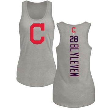 Women's Cleveland Guardians Bert Blyleven ＃28 Backer Tank Top Ash