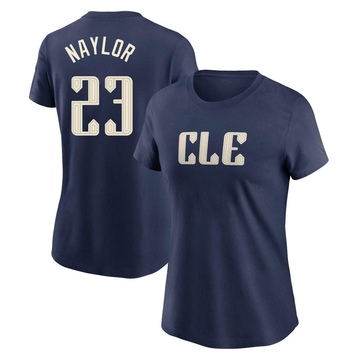 Women's Cleveland Guardians Bo Naylor ＃23 2024 City Connect T-Shirt - Navy