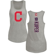 Women's Cleveland Guardians Duane Kuiper ＃18 Backer Tank Top Ash