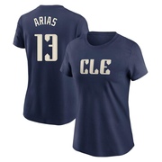 Women's Cleveland Guardians Gabriel Arias ＃13 2024 City Connect T-Shirt - Navy