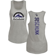 Women's Colorado Rockies Aaron Schunk ＃30 Backer Tank Top Ash