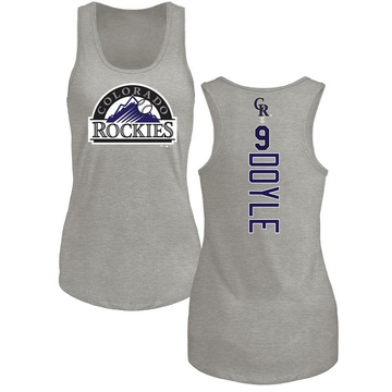 Women's Colorado Rockies Brenton Doyle ＃9 Backer Tank Top Ash