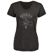 Women's Colorado Rockies Brenton Doyle ＃9 Base Runner T-Shirt - Black