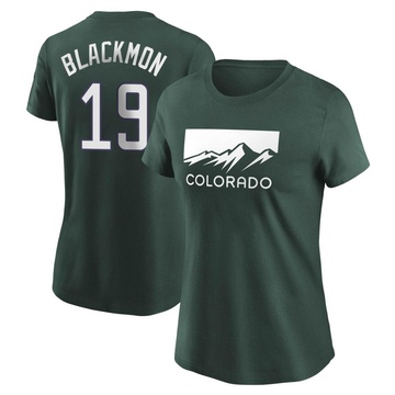 Women's Colorado Rockies Charlie Blackmon ＃19 2022 City Connect Name & Number T-Shirt - Green