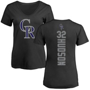 Women's Colorado Rockies Dakota Hudson ＃32 Backer Slim Fit T-Shirt - Black