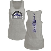 Women's Colorado Rockies Dale Murphy ＃3 Backer Tank Top Ash