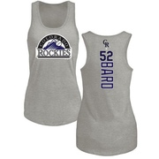 Women's Colorado Rockies Daniel Bard ＃52 Backer Tank Top Ash