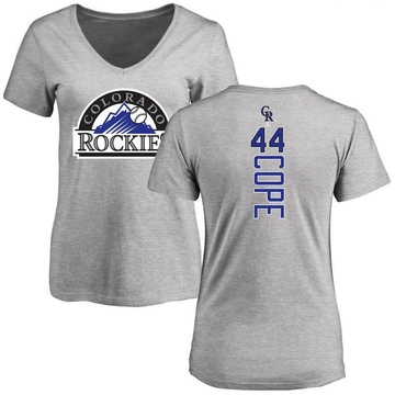 Women's Colorado Rockies Daniel Cope ＃44 Backer Slim Fit T-Shirt Ash