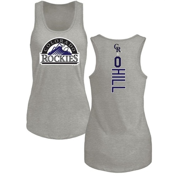 Women's Colorado Rockies Jaden Hill ＃0 Backer Tank Top Ash