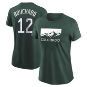 Women's Colorado Rockies Sean Bouchard ＃12 2022 City Connect Name & Number T-Shirt - Green