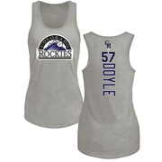 Women's Colorado Rockies Tommy Doyle ＃57 Backer Tank Top Ash