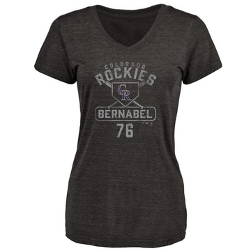 Women's Colorado Rockies Warming Bernabel ＃76 Base Runner T-Shirt - Black