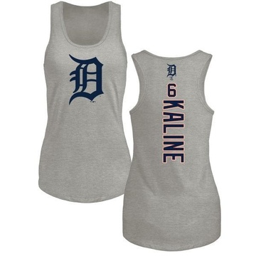 Women's Detroit Tigers Al Kaline ＃6 Backer Tank Top Ash