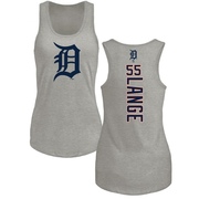 Women's Detroit Tigers Alex Lange ＃55 Backer Tank Top Ash