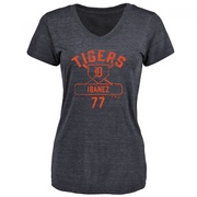 Women's Detroit Tigers Andy Ibanez ＃77 Base Runner T-Shirt - Navy