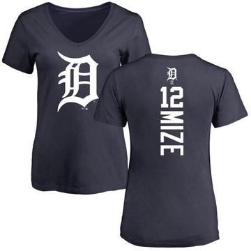 Women's Detroit Tigers Casey Mize ＃12 Backer Slim Fit T-Shirt - Navy