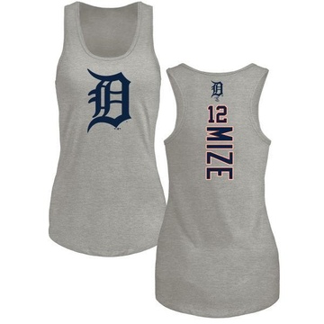 Women's Detroit Tigers Casey Mize ＃12 Backer Tank Top Ash