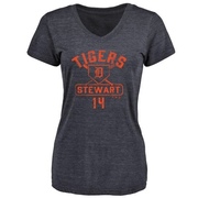 Women's Detroit Tigers Christin Stewart ＃14 Base Runner T-Shirt - Navy