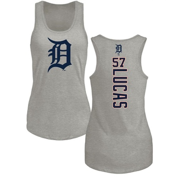 Women's Detroit Tigers Easton Lucas ＃57 Backer Tank Top Ash