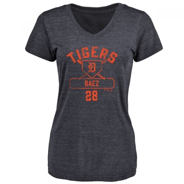 Women's Detroit Tigers Javier Baez ＃28 Base Runner T-Shirt - Navy