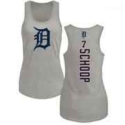 Women's Detroit Tigers Jonathan Schoop ＃7 Backer Tank Top Ash