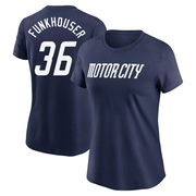 Women's Detroit Tigers Kyle Funkhouser ＃36 2024 City Connect Fuse Name & Number T-Shirt - Navy