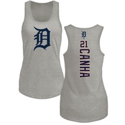 Women's Detroit Tigers Mark Canha ＃21 Backer Tank Top Ash