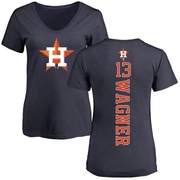 Women's Houston Astros Billy Wagner ＃13 Backer Slim Fit T-Shirt - Navy