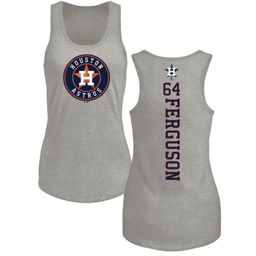 Women's Houston Astros Caleb Ferguson ＃64 Backer Tank Top Ash