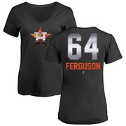 Women's Houston Astros Caleb Ferguson ＃64 Midnight Mascot V-Neck T-Shirt - Black