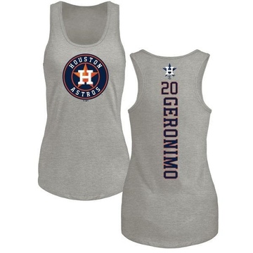 Women's Houston Astros Cesar Geronimo ＃20 Backer Tank Top Ash