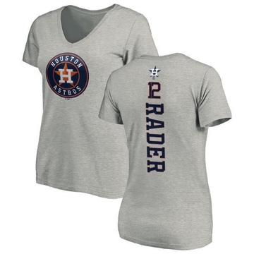 Women's Houston Astros Doug Rader ＃12 Backer Slim Fit T-Shirt Ash