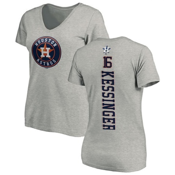 Women's Houston Astros Grae Kessinger ＃16 Backer Slim Fit T-Shirt Ash