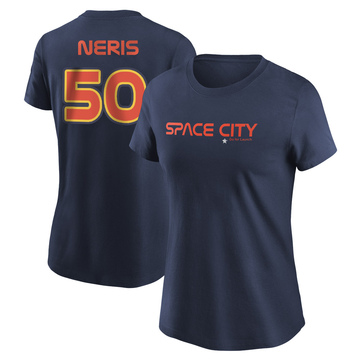 Women's Houston Astros Hector Neris ＃50 2022 City Connect Name & Number T-Shirt - Navy