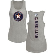 Women's Houston Astros Joaquin Andujar ＃47 Backer Tank Top Ash