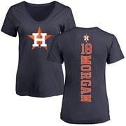 Women's Houston Astros Joe Morgan ＃18 Backer Slim Fit T-Shirt - Navy